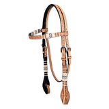 Hilason Western Horse Headstall Bridle American Leather Rawhide Floral