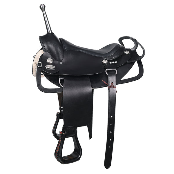 Hilason Custom Designed Rare Western Trick Riding Saddle Balck - Uhorse
