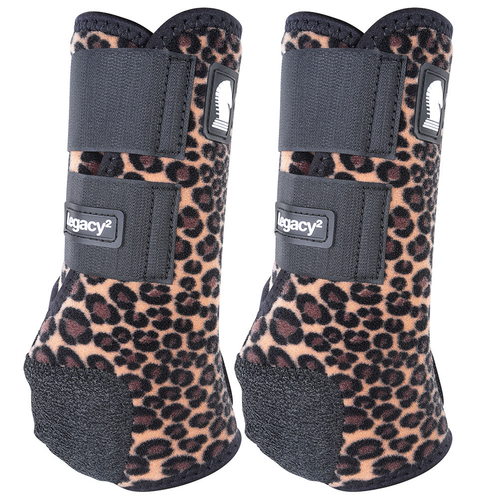 Classic Equine Legacy2 Horse Front Hind Sports Boots 4 Pack Cheetah