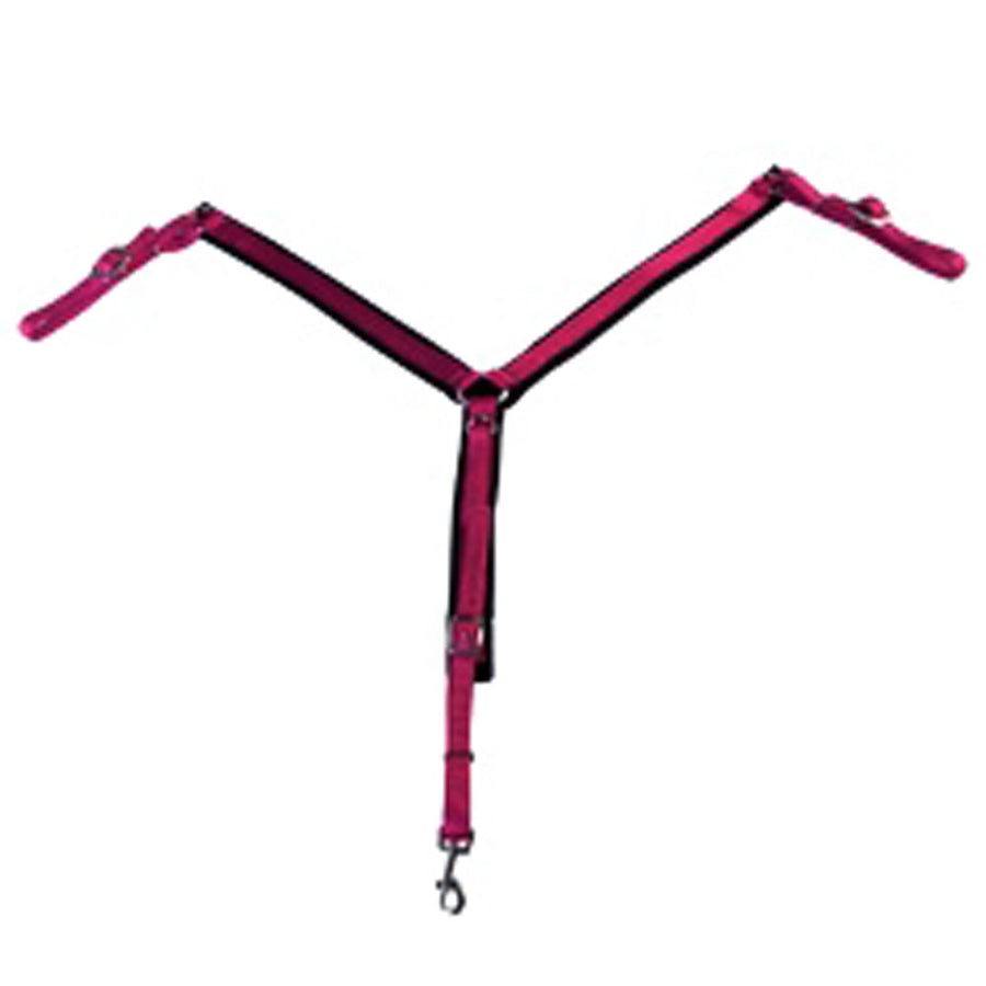 Pink nylon horse tie-down with adjustable straps - Uhorse
