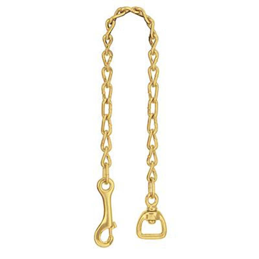 30" Hilason Western Brass Plated Malleable Iron Swivel Snap Lead Chain