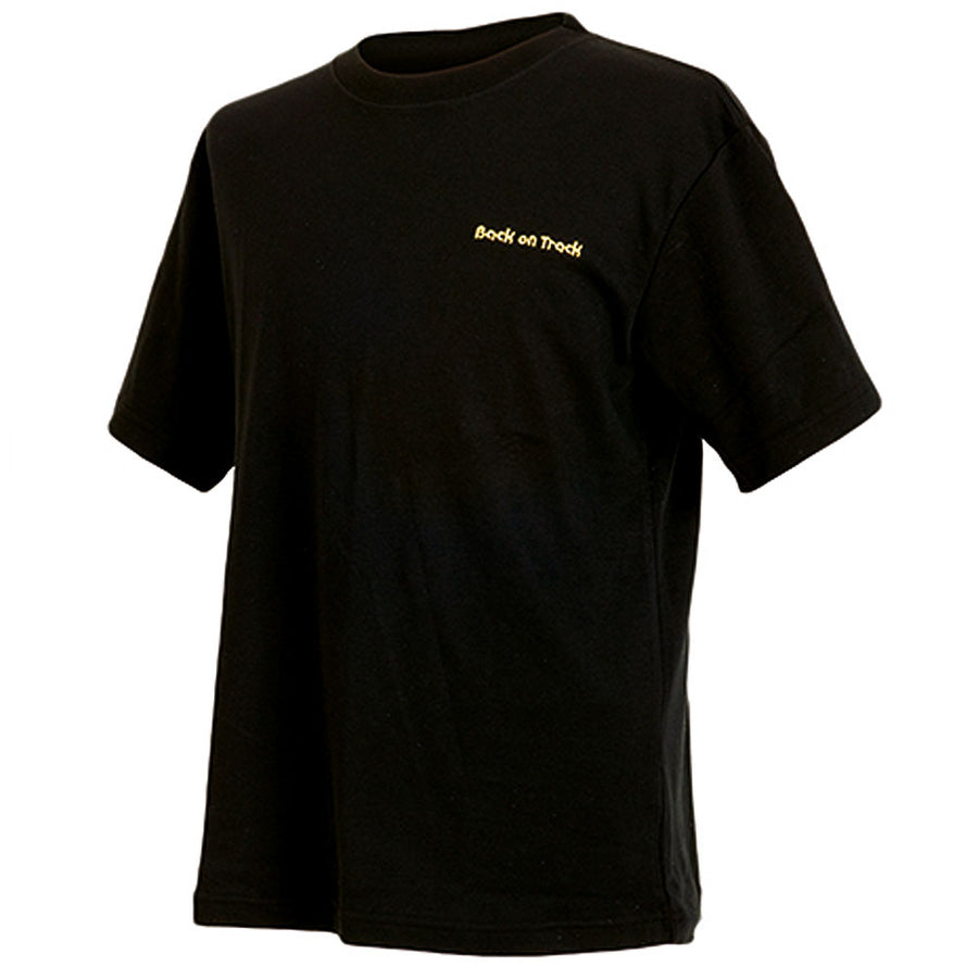 Large Back On Track Unisex Short Sleeve Theraputic Shirt Black - Uhorse