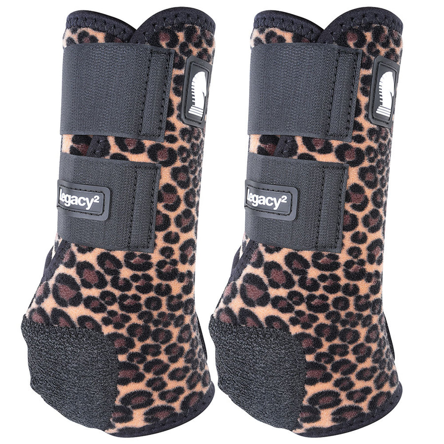 Classic Equine Horse Legacy2 Front Hind Bell Sport Boots Cheetah