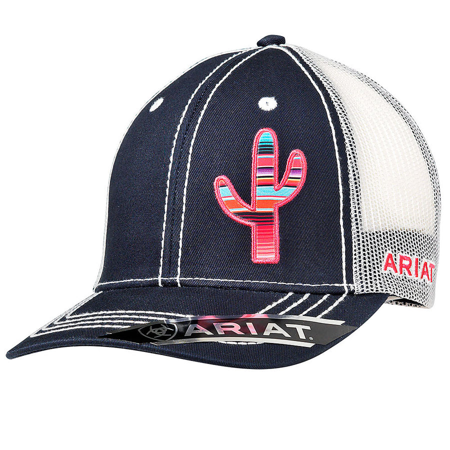 Ariat Offset Serape Cactus Mesh Back Adjustable Snap Closure Ladies by Hilason – Cowboy and equestrian accessories