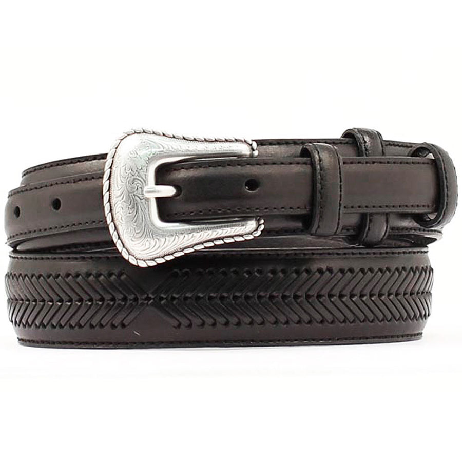 32 In Nocona Leather Belt Lacing Embellisment Ranger Arrow men's Top Hand - Uhorse
