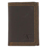 Hd Xtreme Triple Stitched Nylon Interior Clear Id Slot Brown Wallet