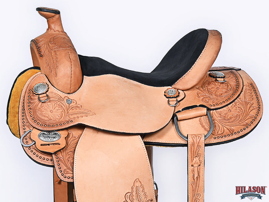 HILASON Western Horse Saddle American Leather Ranch Roping Cowboy | Hand Tooled Wade & For Horses