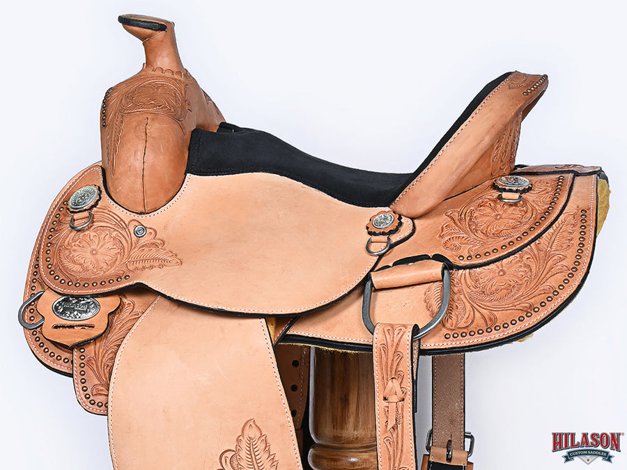 HILASON Western Horse Saddle American Leather Ranch Roping Cowboy | Hand Tooled Wade & For Horses
