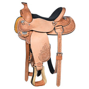 HILASON Western Horse Saddle American Leather Ranch Roping Cowboy | Hand Tooled Wade & For Horses