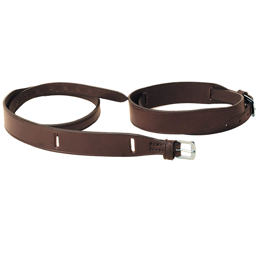 Medium Tory Leather English Bridle Jod Garters Buckle Black - Uhorse