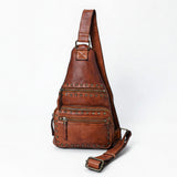 Spaghetti Western Swc191Blk Sling Vintage Handmade Drum Dyed Genuine European Cowhide Leather Women Bag Western Handbag Purse