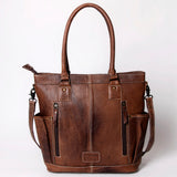 American Darling Western Tote Bag – Handwoven Saddle Blanket Genuine Leather Trim, Everyday Work or Travel Purse