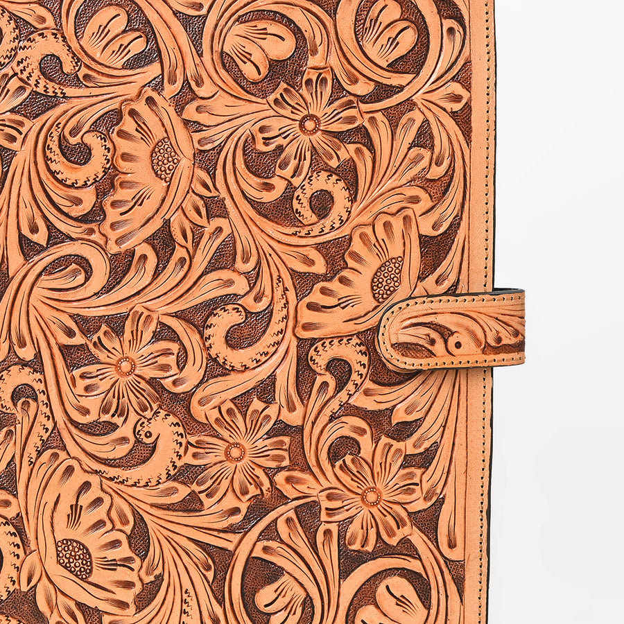 American Darling Portfolio Bag Hand Tooled Crocodile Embossed Genuine Leather Western Women | Student for Sketches
