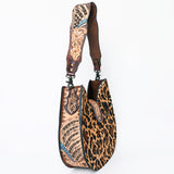 American Darling Hair-on Cowhide Hobo Bag for Women – Genuine Leather Western Shoulder Purse with Hand-Tooled Details and Wide Strap