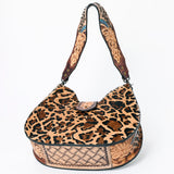 American Darling Hair-on Cowhide Hobo Bag for Women – Genuine Leather Western Shoulder Purse with Hand-Tooled Details and Wide Strap