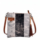 American Darling Hair-on Cowhide Leather Crossbody Bag – Large Western Style Purse