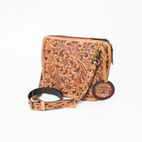 American Darling Hand Tooled Floral Leather Crossbody Bag - Uhorse