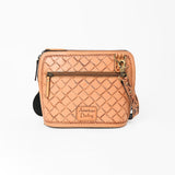 American Darling Western Leather Crossbody Bag Hand Tooled Floral Carved Purse with Adjustable Strap