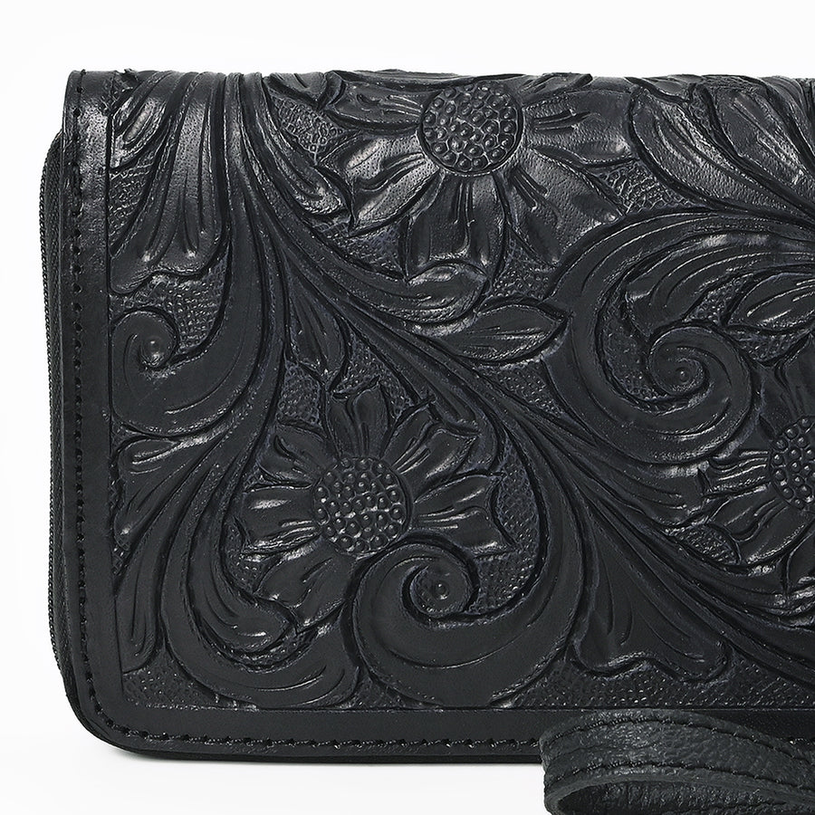American Darling Clutch Hand Tooled Genuine Leather Western Women Bag Handbag Purse Tan | Purses for Cute