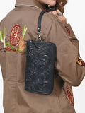 American Darling Clutch Hand Tooled Genuine Leather Western Women Bag Handbag Purse Tan | Purses for Cute