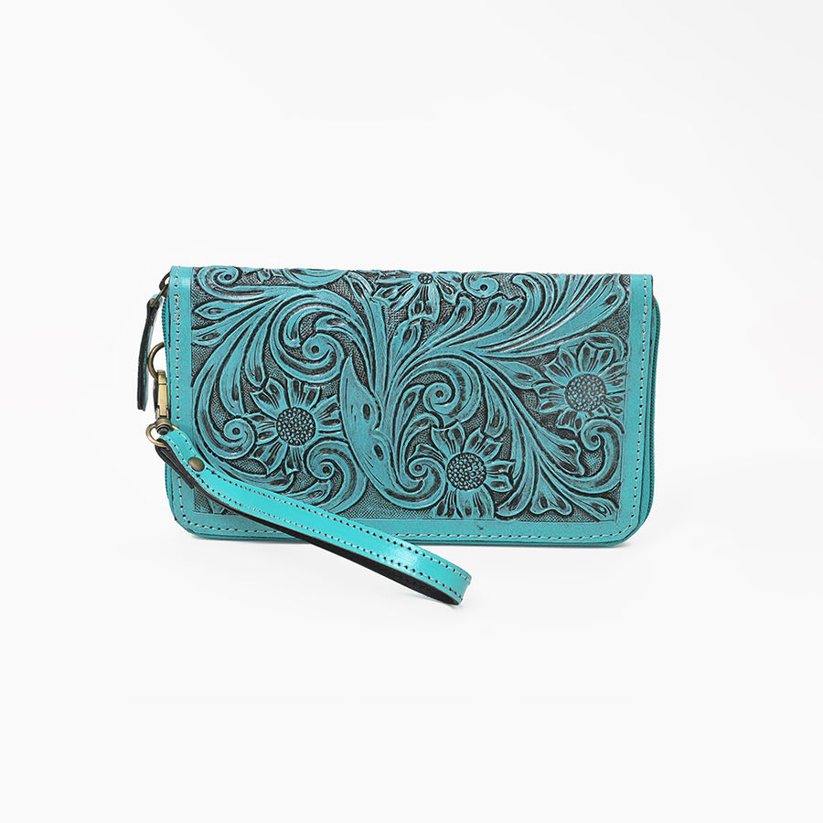 American Darling Clutch Hand Tooled Genuine Leather Western Women Bag Handbag Purse Tan | Purses for Cute