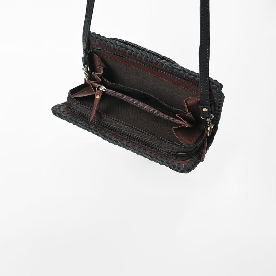 American Darling Western Hand-Tooled Leather Clutch Bag with Floral Carving and Premium Genuine Leather
