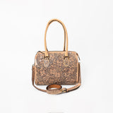 American Darling Western Travel Duffel Bag Handcrafted from Hand-Tooled Genuine Leather | Floral Carved & Vegetable Tanned Leather