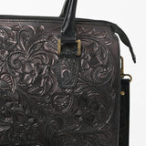American Darling Western Travel Duffel Bag Handcrafted from Hand-Tooled Genuine Leather | Floral Carved & Vegetable Tanned Leather
