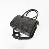 American Darling Western Travel Duffel Bag Handcrafted from Hand-Tooled Genuine Leather | Floral Carved & Vegetable Tanned Leather