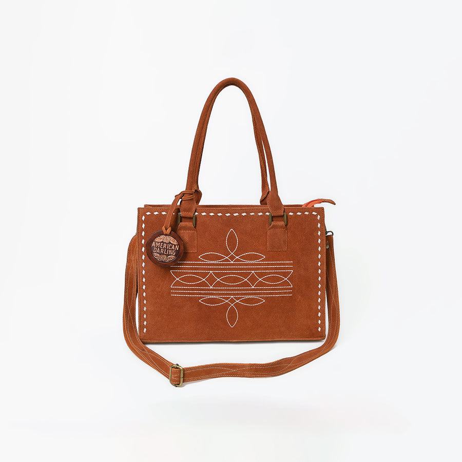 American Darling Tote Genuine Suede Leather Women Bag Western Handbag Purse | Travel Bags College Casual