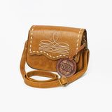 American Darling Small Leather Crossbody | Western Boot Stitched - Uhorse