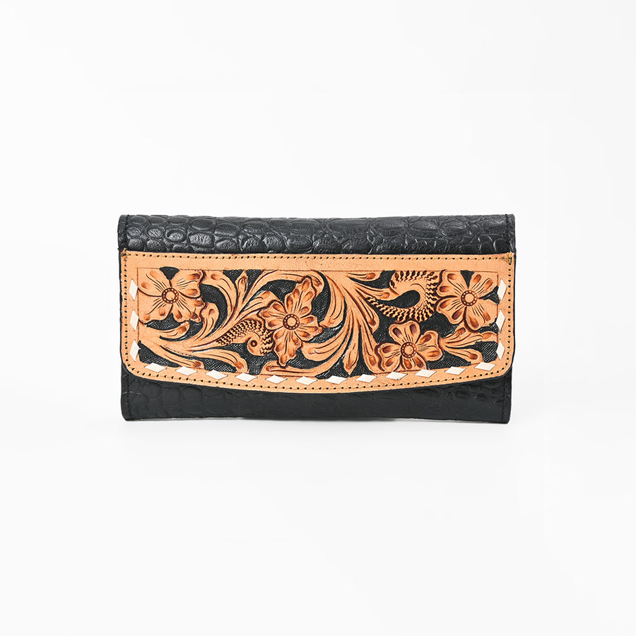 American Darling Wallet Crocodile Embossed Genuine Leather Women Bag Western Handbag Purse| Tote | Travel Bags |College