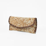 American Darling Western Hair-On Cowhide Sunglass Case - Handcrafted Leather Eyewear Sleeve - Uhorse