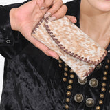 American Darling Handcrafted Western Sunglass Case, Genuine Hair-On Cowhide & Vegetable Tanned Leather Eyewear Pouch