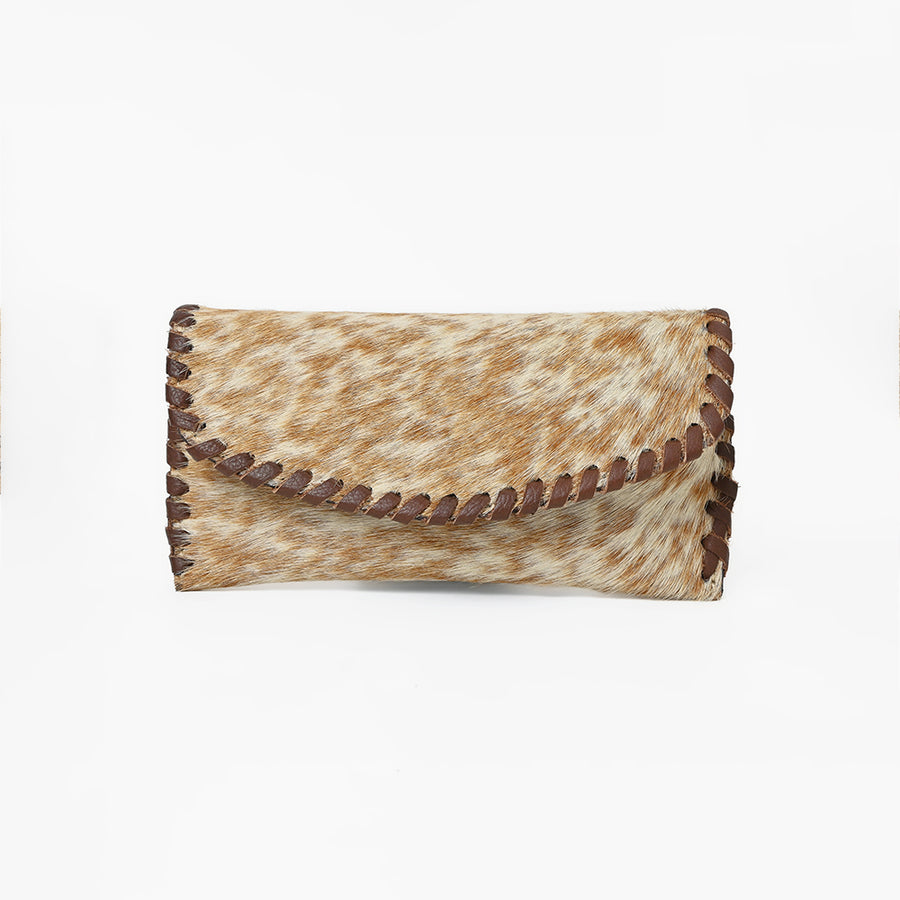American Darling Handcrafted Western Sunglass Case, Genuine Hair-On Cowhide & Vegetable Tanned Leather Eyewear Pouch