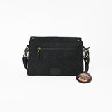 American Darling Small Cross body Bag, Rivets Embossed Damascus Genuine Leather Western Purse with Boot Stitching