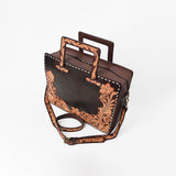American Darling Hand Tooled Leather Briefcase Work Tote Laptop Satchel