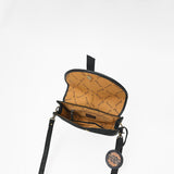 American Darling Women's Genuine Leather  Saddle Crossbody Shoulder Bag