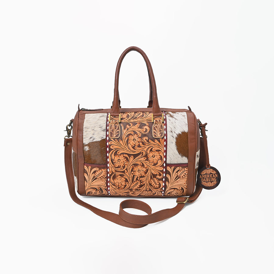 American Darling Women's Western Tooled Leather Speedy Handbag
