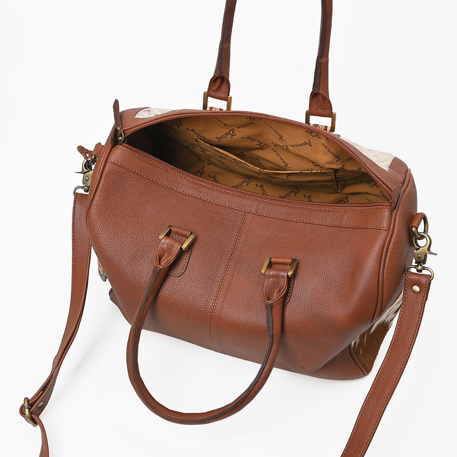 American Darling Women's Western Tooled Leather Speedy Handbag