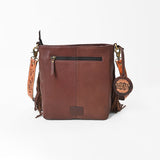 American Darling Western CrossBody Bag Genuine Leather Hand-Tooled Floral Design Purse