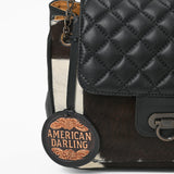 American Darling Cowhide Leather Quilted Western Purse
