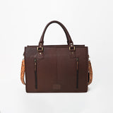 American Darling Briefcase Hand Tooled Hair On Genuine Leather Western Women Bag Handbag | for Cute Laptop