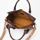American Darling Briefcase Hand Tooled Hair On Genuine Leather Western Women Bag Handbag | for Cute Laptop