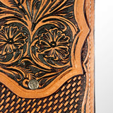 American Darling Hand Tooled Leather Belt Pouch – Western Floral Carved Phone Holster Case