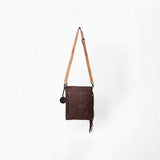 American Darling Chaps Bag Handcrafted from Hand Tooled Floral Leather with Buck stitched Detail, Conchos, and YKK Zipper