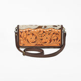 American Darling Western Wallet Bag Hair-On Cowhide Genuine Vegetable Tanned Leather Travel Clutch with YKK Zipper