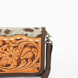 American Darling Western Wallet Bag Hair-On Cowhide Genuine Vegetable Tanned Leather Travel Clutch with YKK Zipper