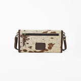 American Darling Western Wallet Bag Hair-On Cowhide Genuine Vegetable Tanned Leather Travel Clutch with YKK Zipper