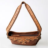 American Darling Hobo Bag Western Hand Tooled Floral Genuine Leather Purse with Rivetted Detail and YKK Zipper for Women